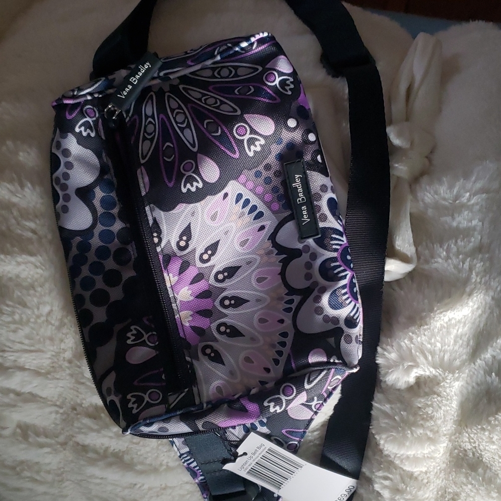 VB  belt bag, purple, gray, black